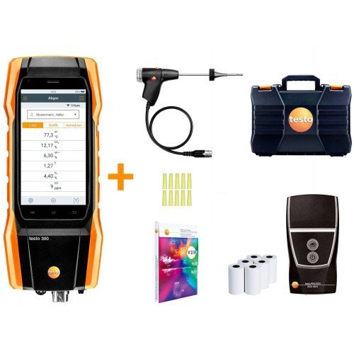 Testo 300 Longlife - Analyzátor spalín sada 1 s tlačiarňou O2